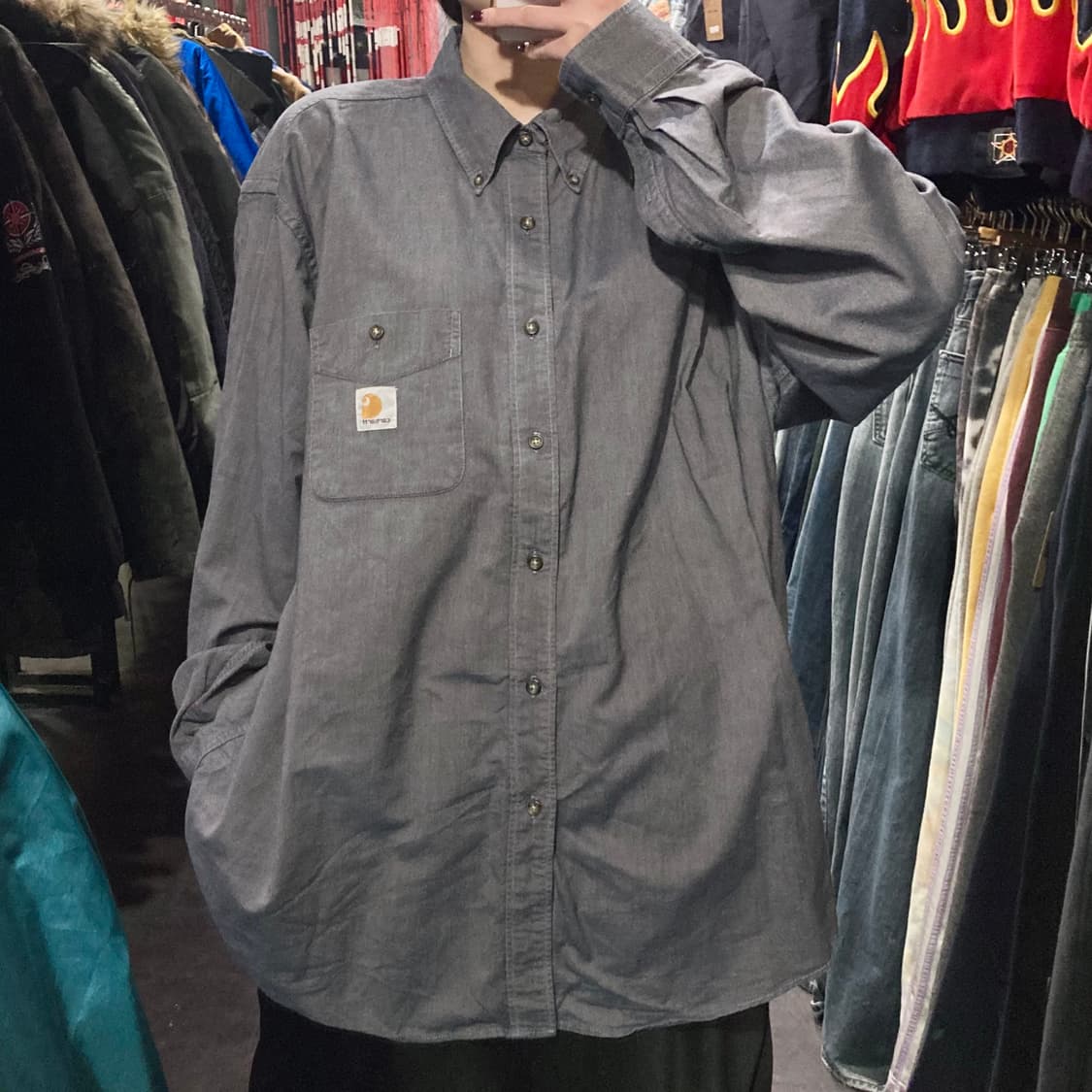 [IM] 칼하트 쿨그레이 긴팔셔츠 상품이미지1