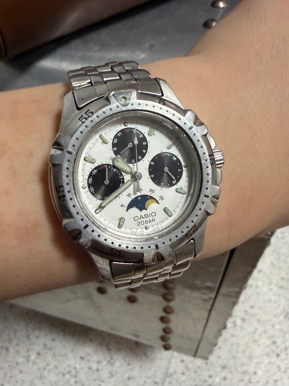 빈티지 카시오 (MD-726) 트리플 캘린더 문페이즈 (37mm) 상품이미지2
