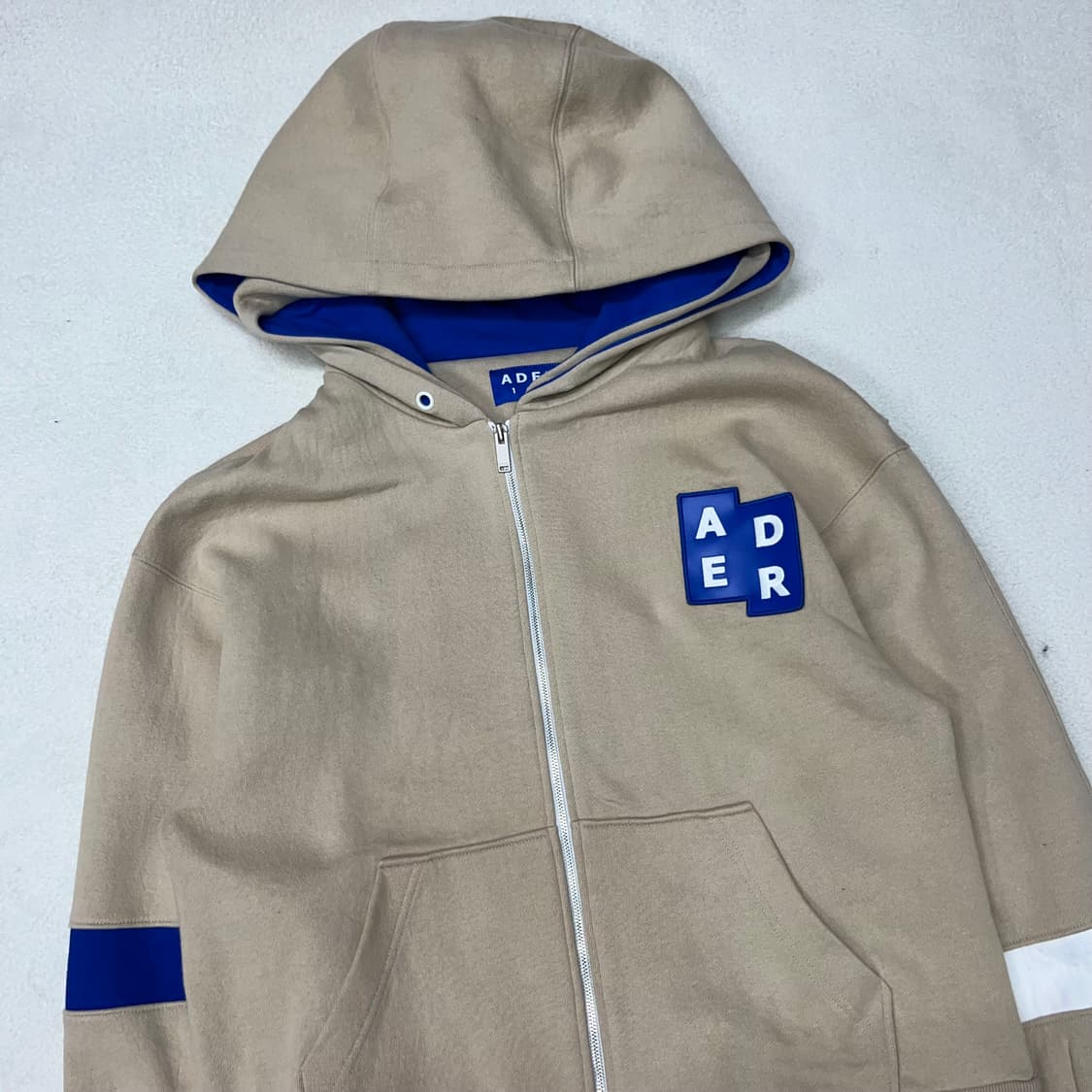 Ader Error beige double hood zip-up 상품이미지5