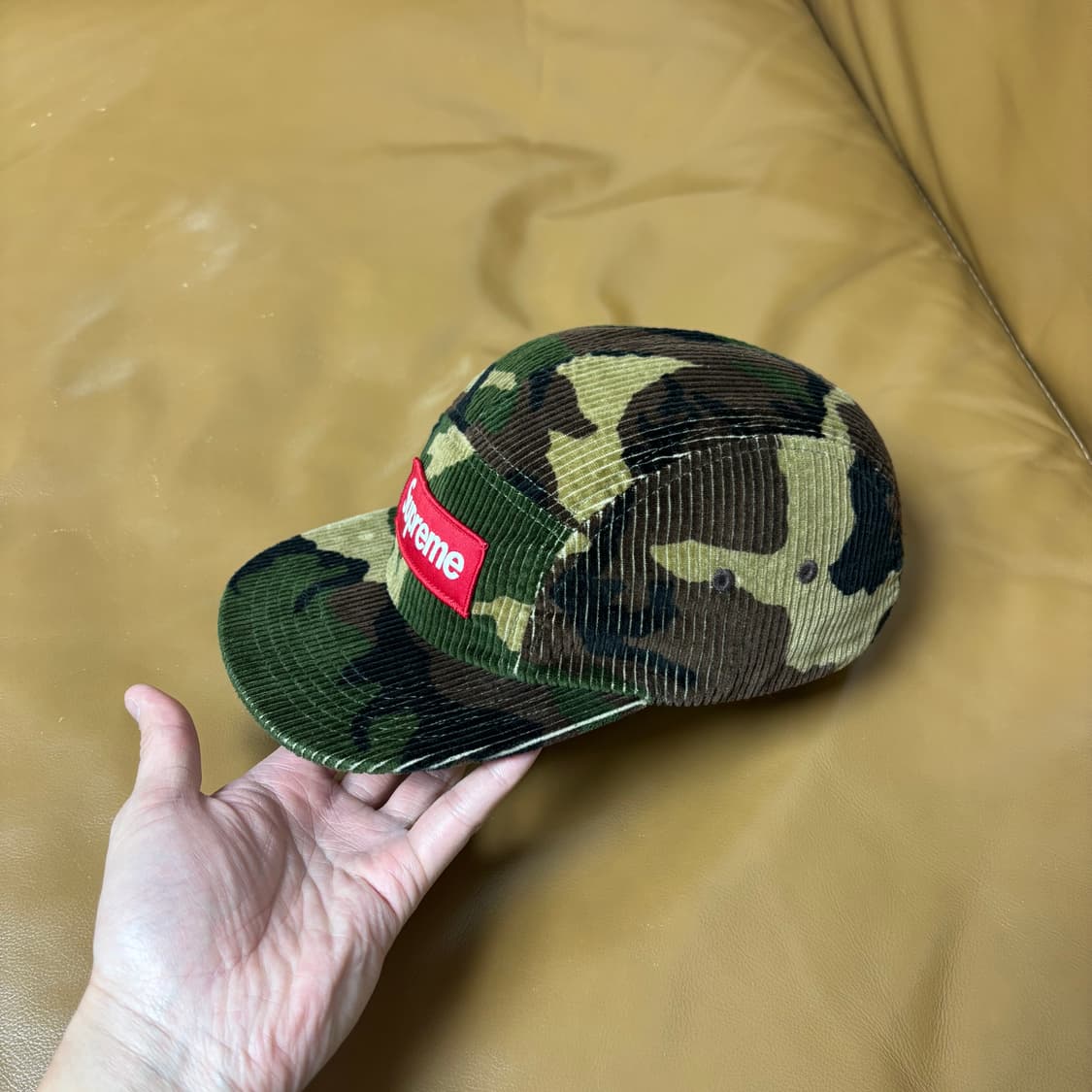 슈프림 캠프캡 모자 박스로고 코듀로이 우드랜드 카모 상품이미지4