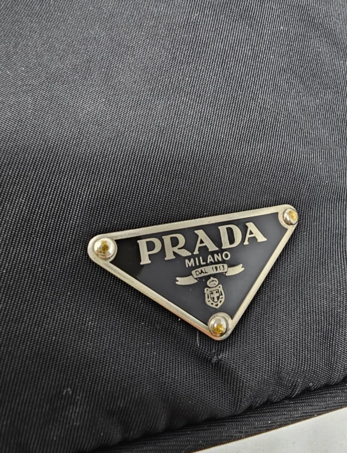 정품 프라다 블랙 나일론 호보백 상품이미지2
