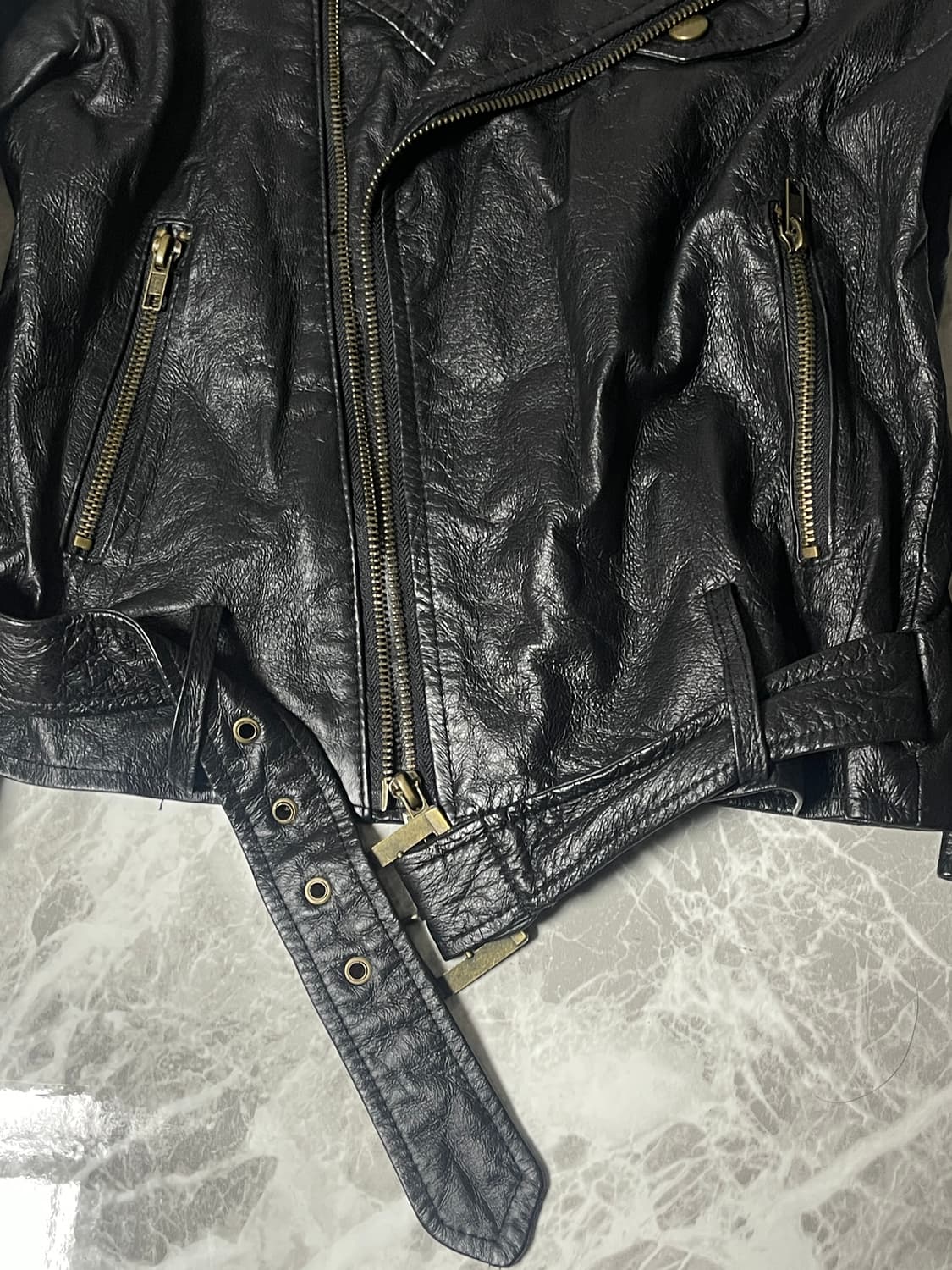 leather rider dot jackt 상품이미지5