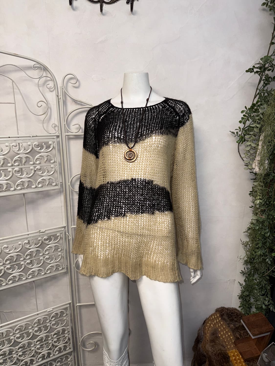 The Open Product Abstract Print Knit Top 상품이미지6