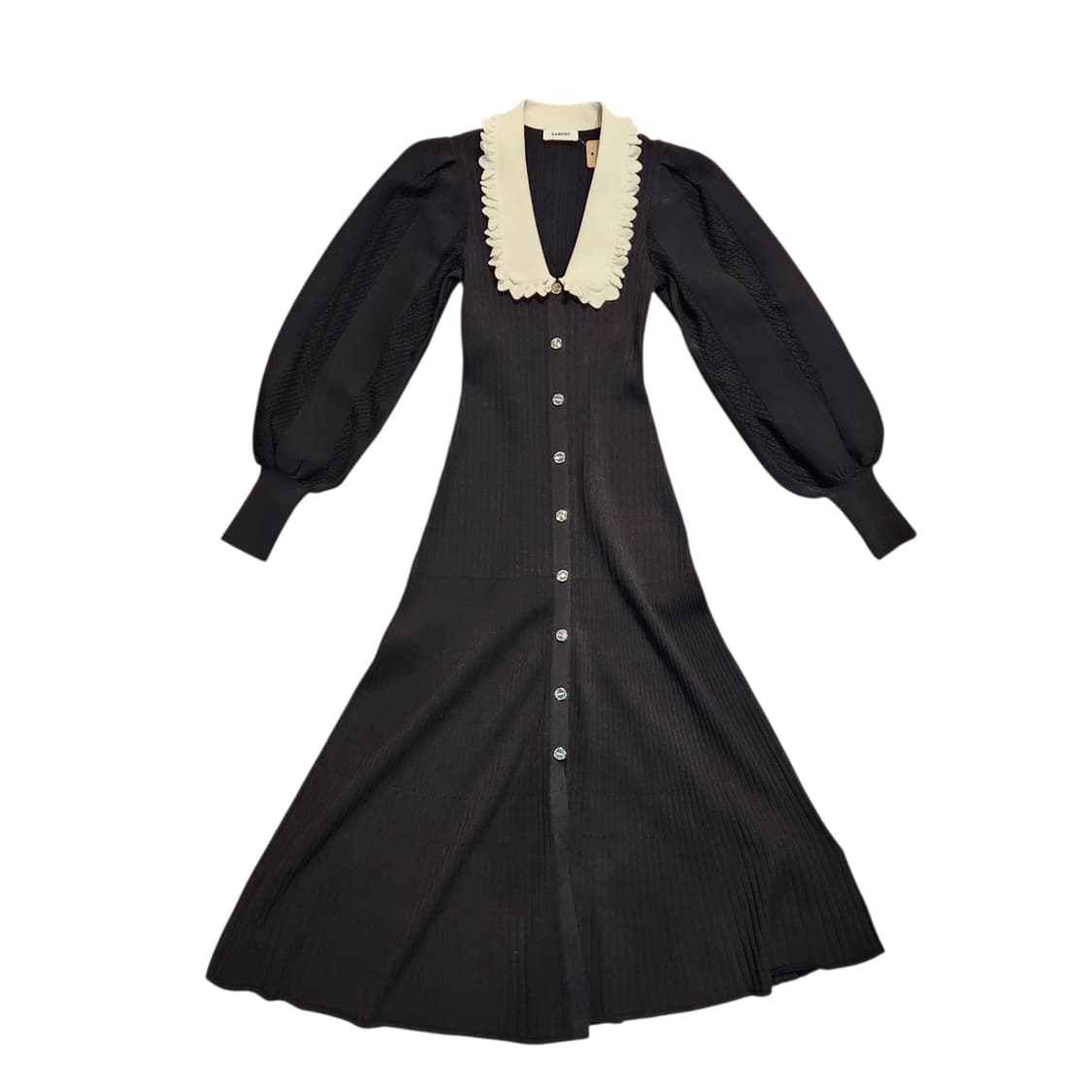 산드로 레이스 카라 블랙 롱 원피스 새상품급 상품이미지1