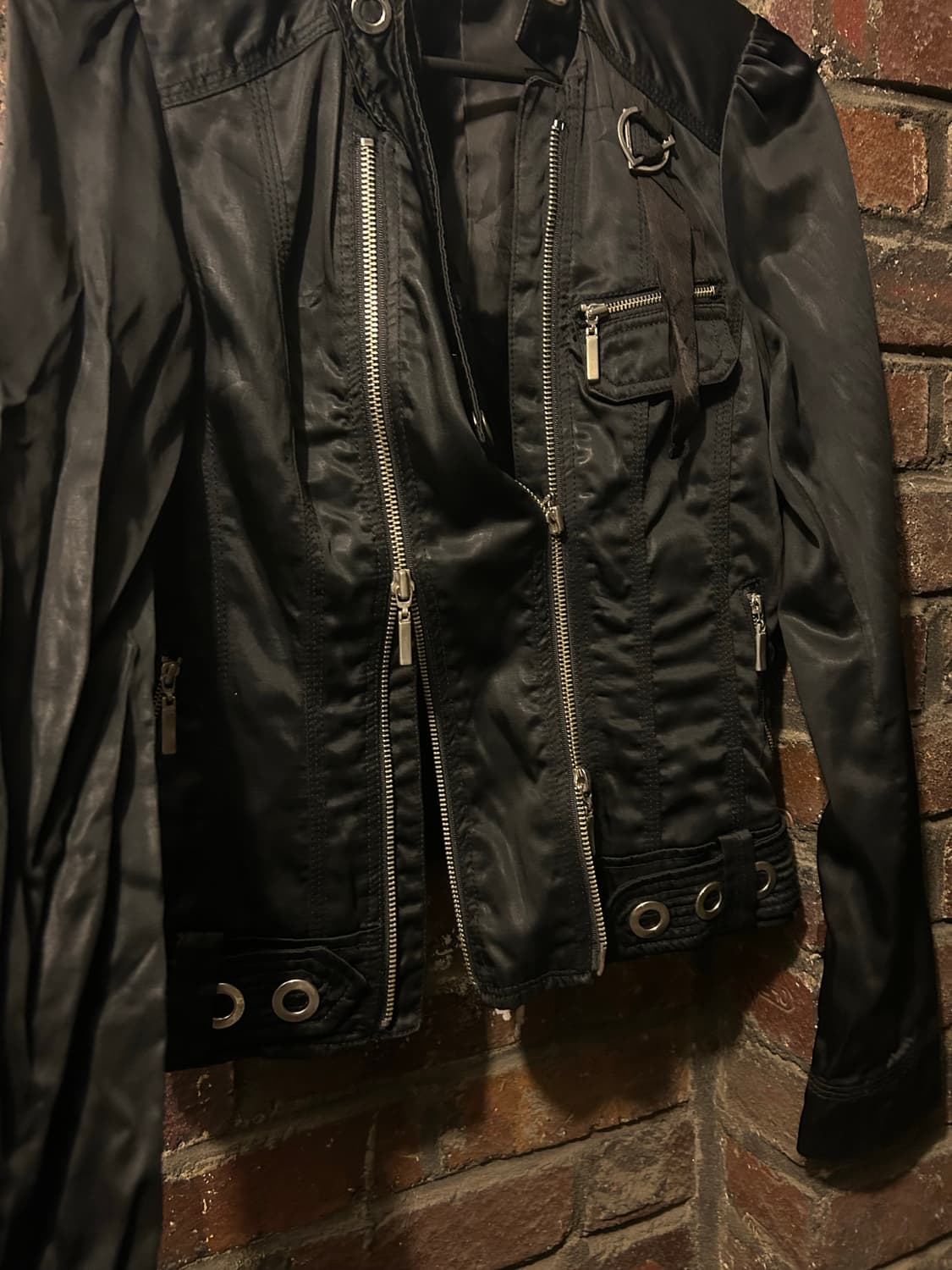 2000s GGPX 락시크 블랙 멀티지퍼 자켓 상품이미지2