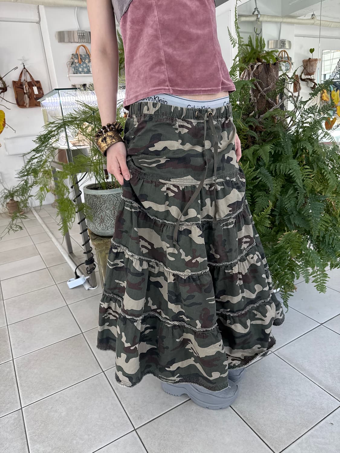 camoflage flare skirt 상품이미지2