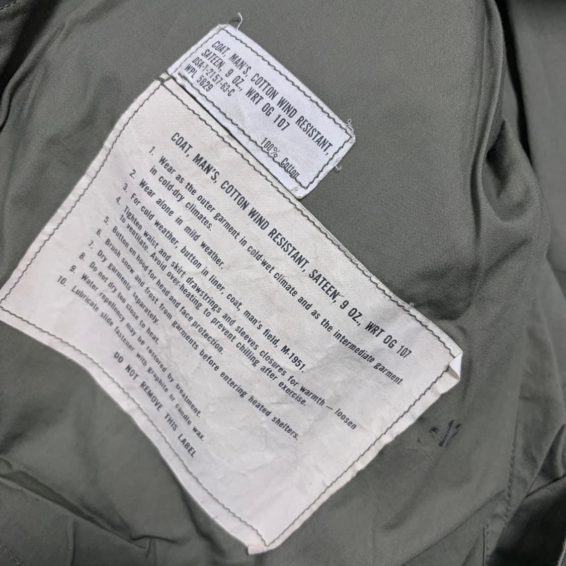 미군 M-65 USA 필드 야상 자켓 상품이미지5