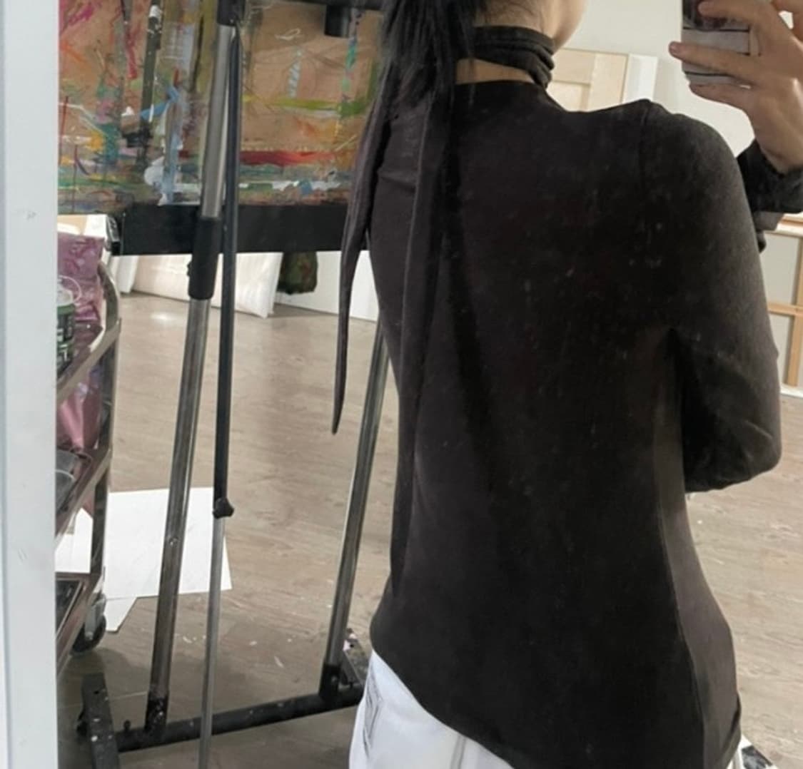 브라운 타이 티셔츠 상품이미지2