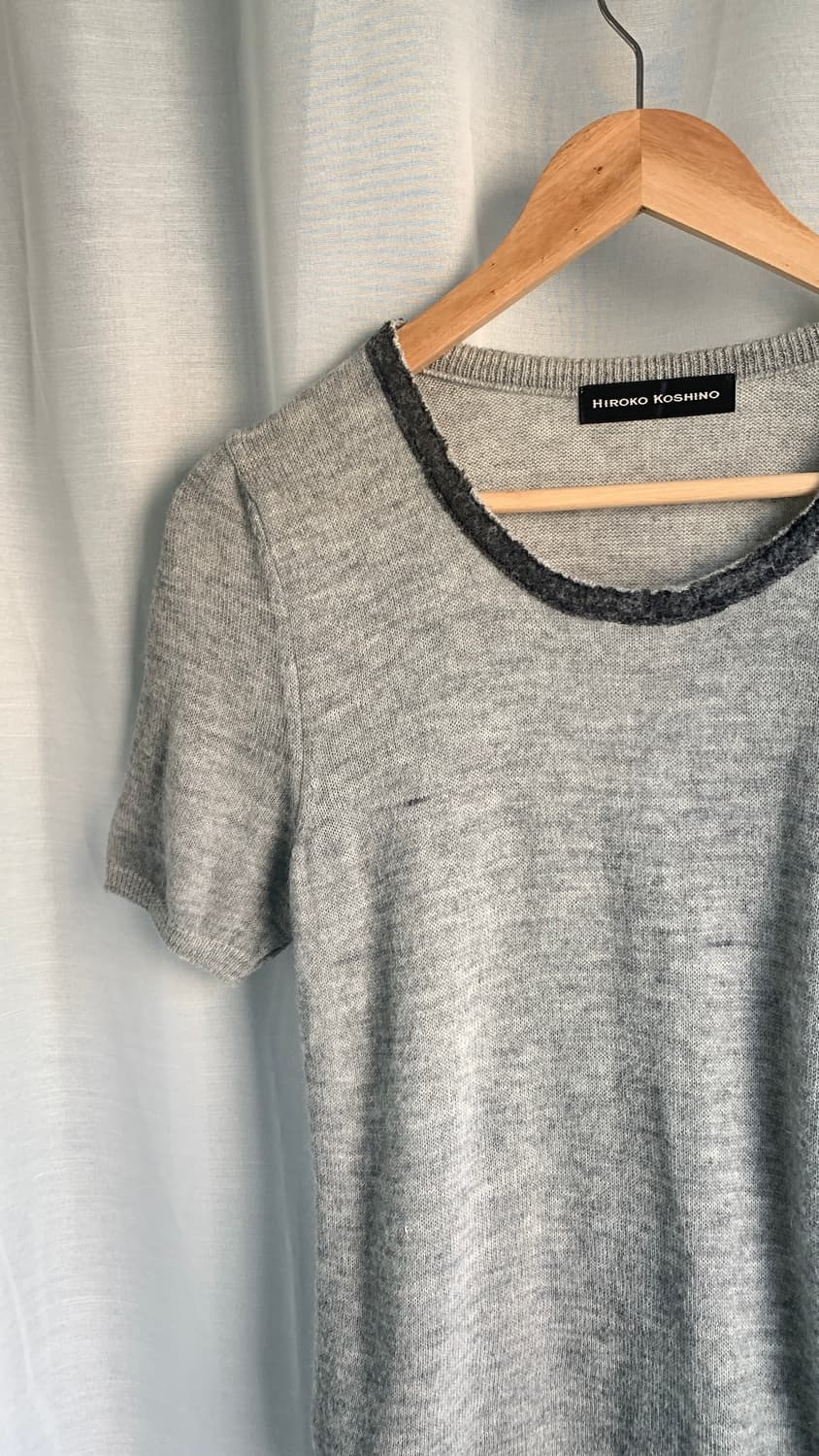 Hiroko Koshino grey wool half knit 상품이미지2