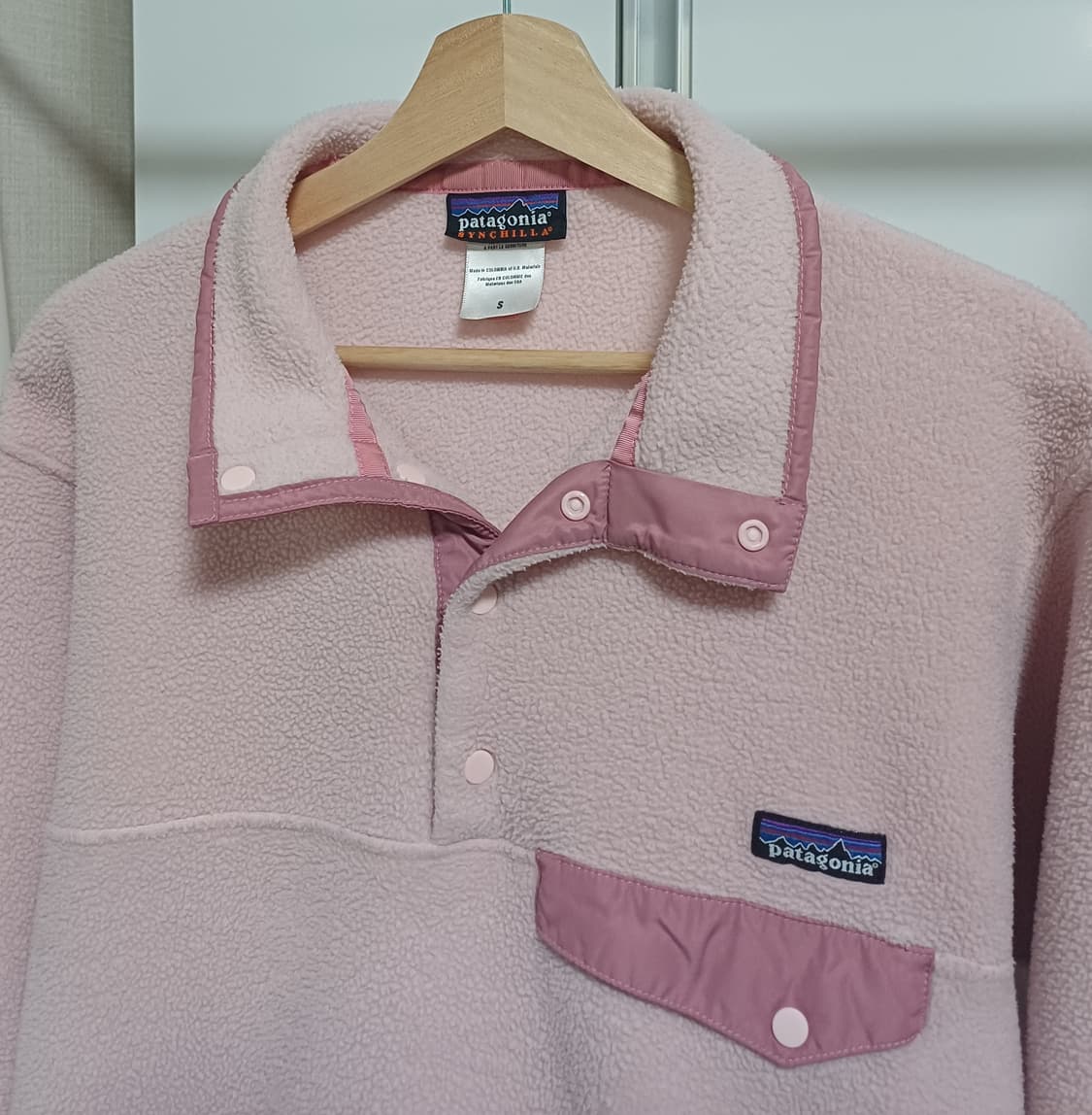 🇨🇴 [S] 파타고니아 신칠라 스냅티 - 베이비 핑크 상품이미지2