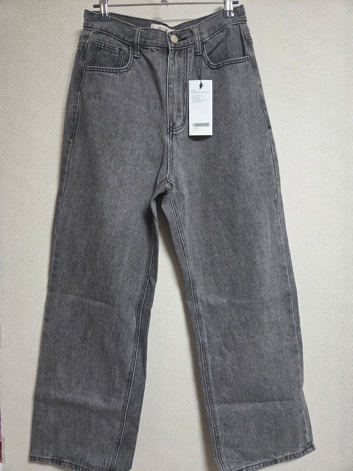 굿라이프웍스 이지 와이드 데님 팬츠 그레이 상품이미지5