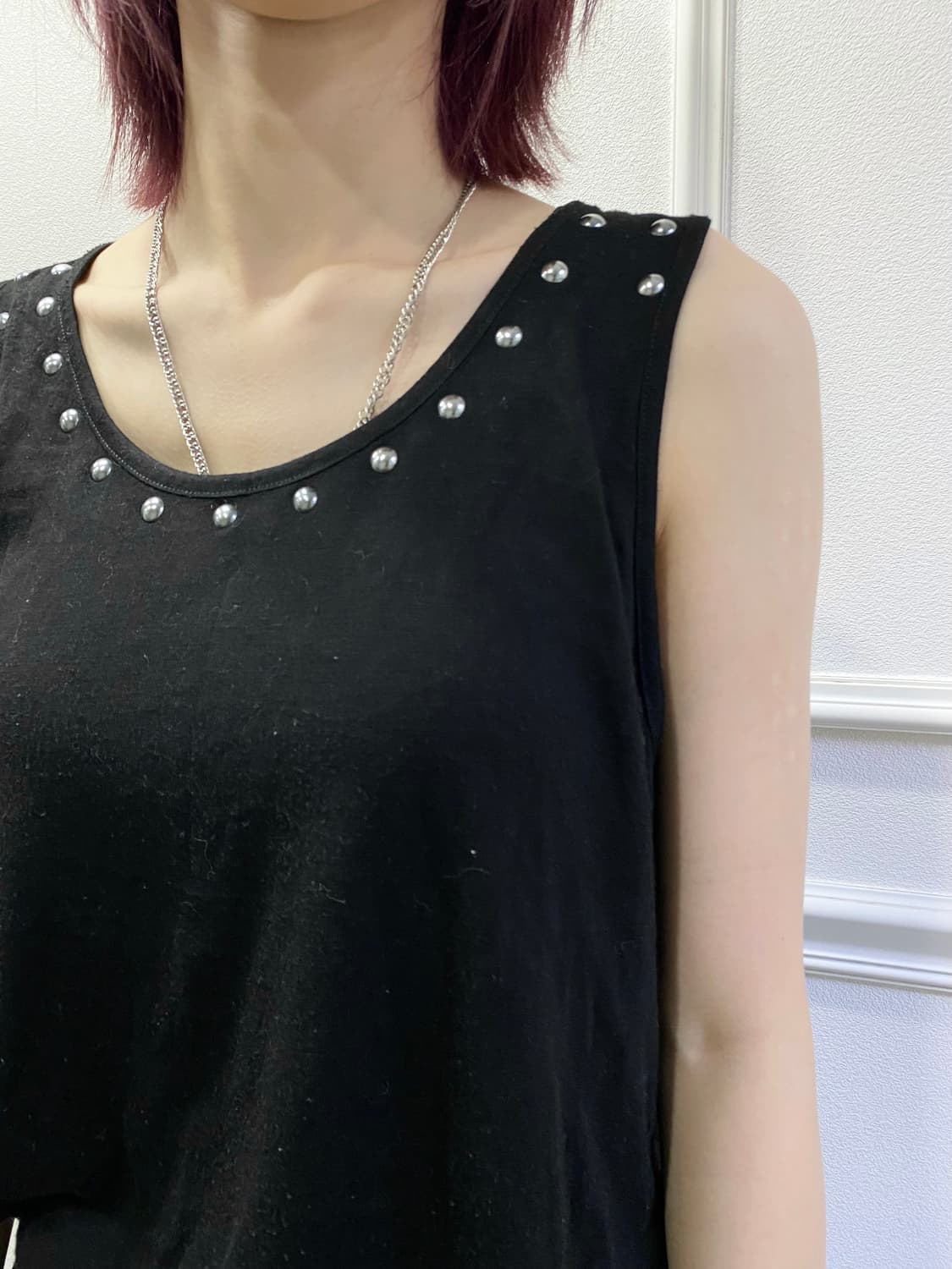 DIGDEEP] Stud Detail Punk Sleeveless 상품이미지4