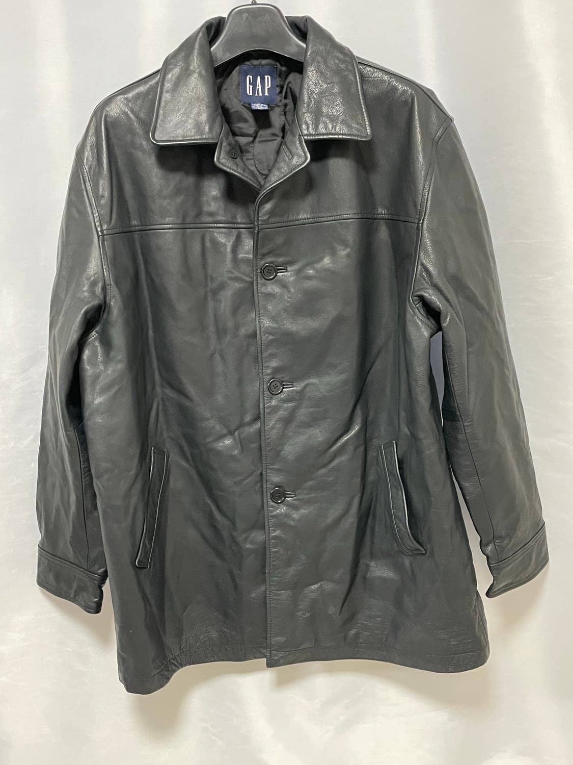 [D.O Archives] 90s 올드갭 레더 카코트 블랙(XL) 상품이미지2