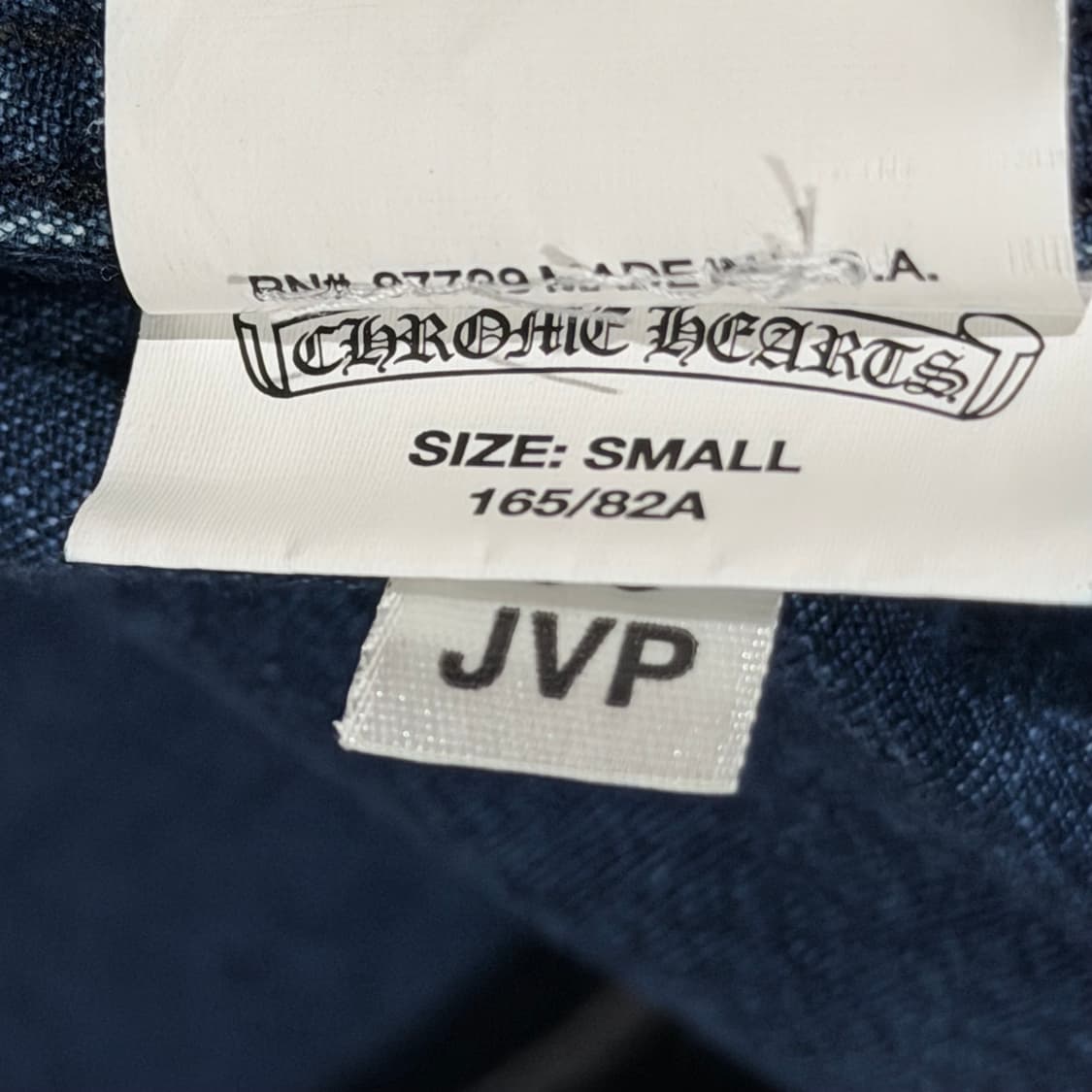 (A+/S) / 크롬하츠 크로스 레더 패치 데님 셔츠 자켓 상품이미지9