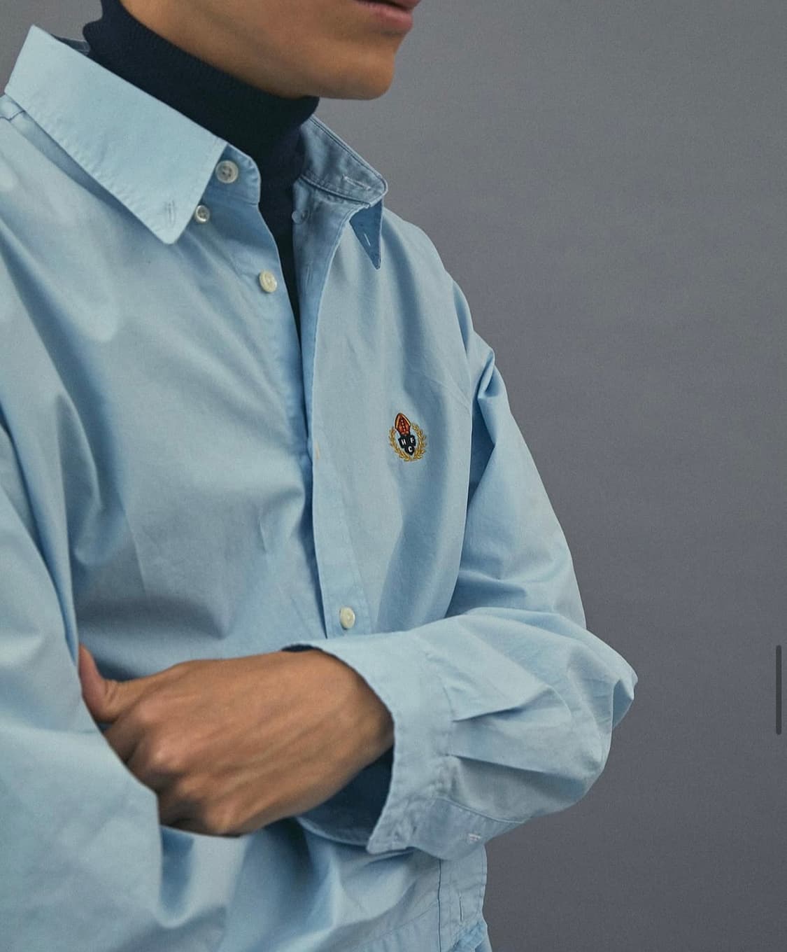 헤리티지플로스 크레스트 셔츠 (sky blue M) 상품이미지1