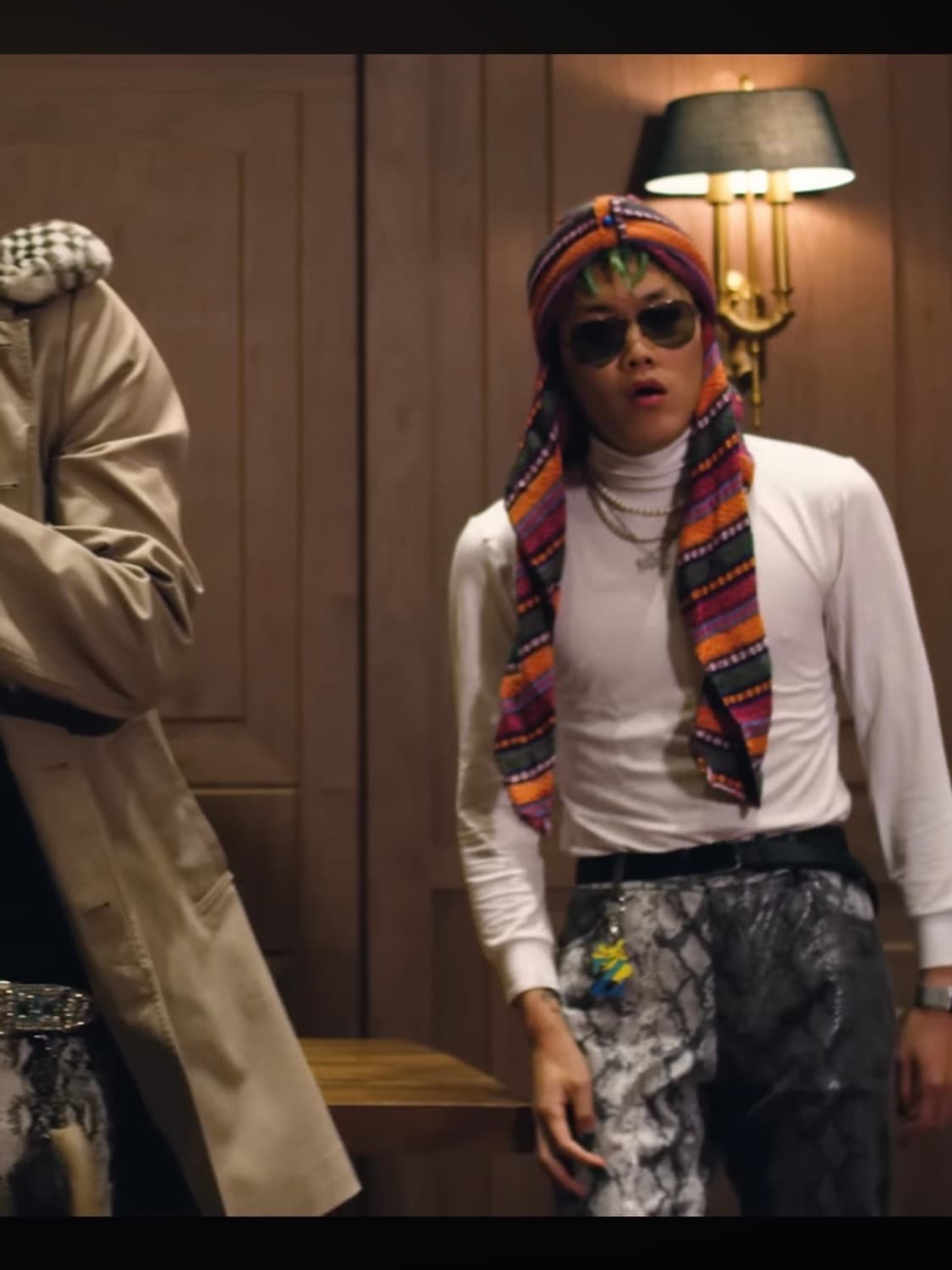 NWB archive - 투톤 파이톤 패턴 4zip 기믹 플레어팬츠 상품이미지7