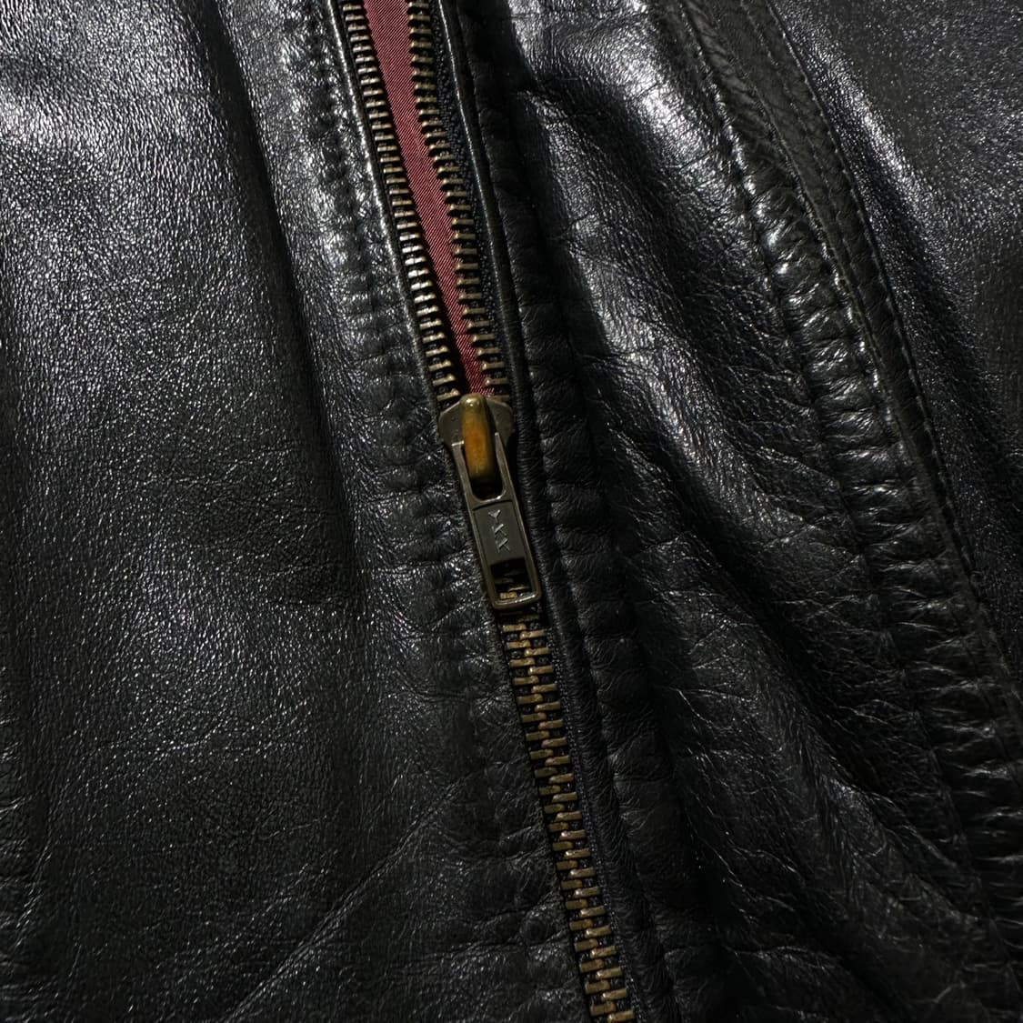 Noubelle 카우스킨 소가죽 레더 봄버 블루종 자켓 상품이미지7