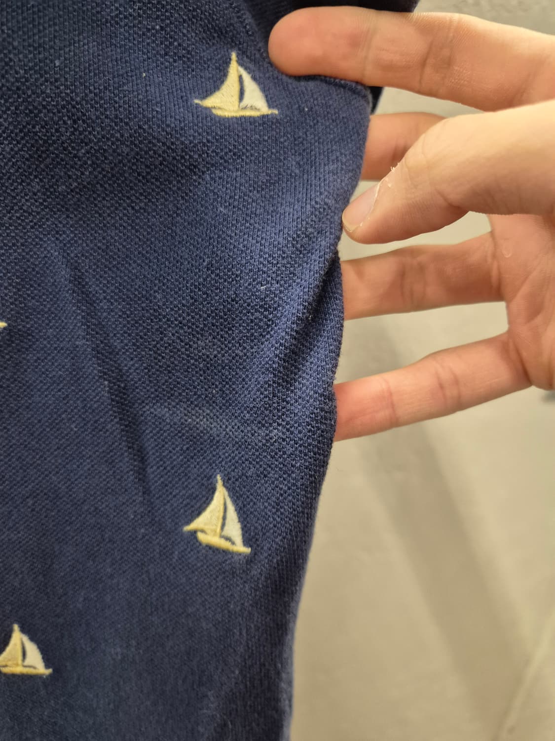 랄프로렌 네이비 보트 패턴 폴로티 L 상품이미지10