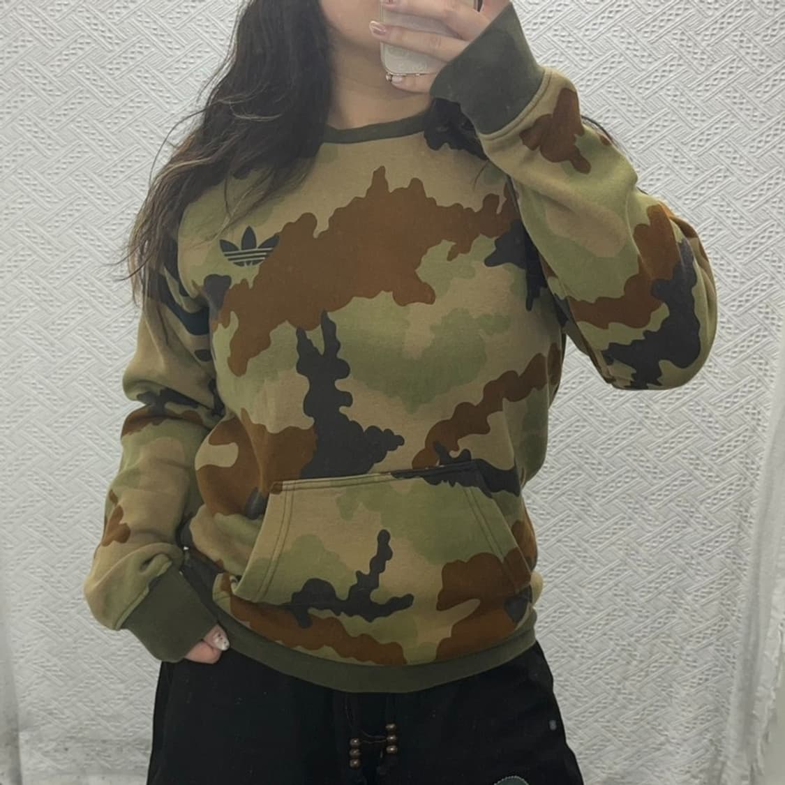 아디다스 파이어버드 밀리터리 카모 기모 스웻셔츠 맨투맨 95 C06218 상품이미지1