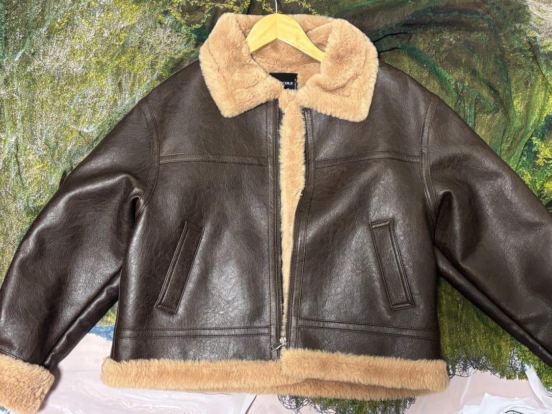 닉앤니콜 무스탕 브라운 상품이미지1