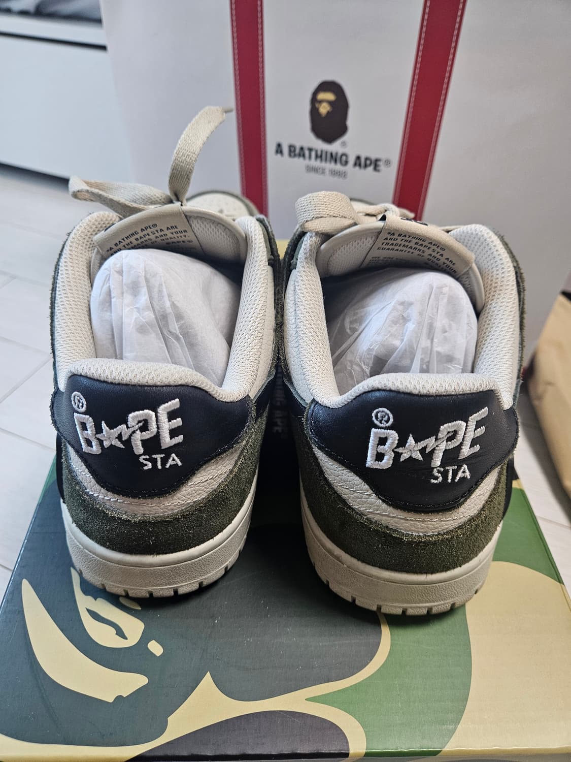 베이프 BAPE SK8 STA #4 M1 Olive 상품이미지4