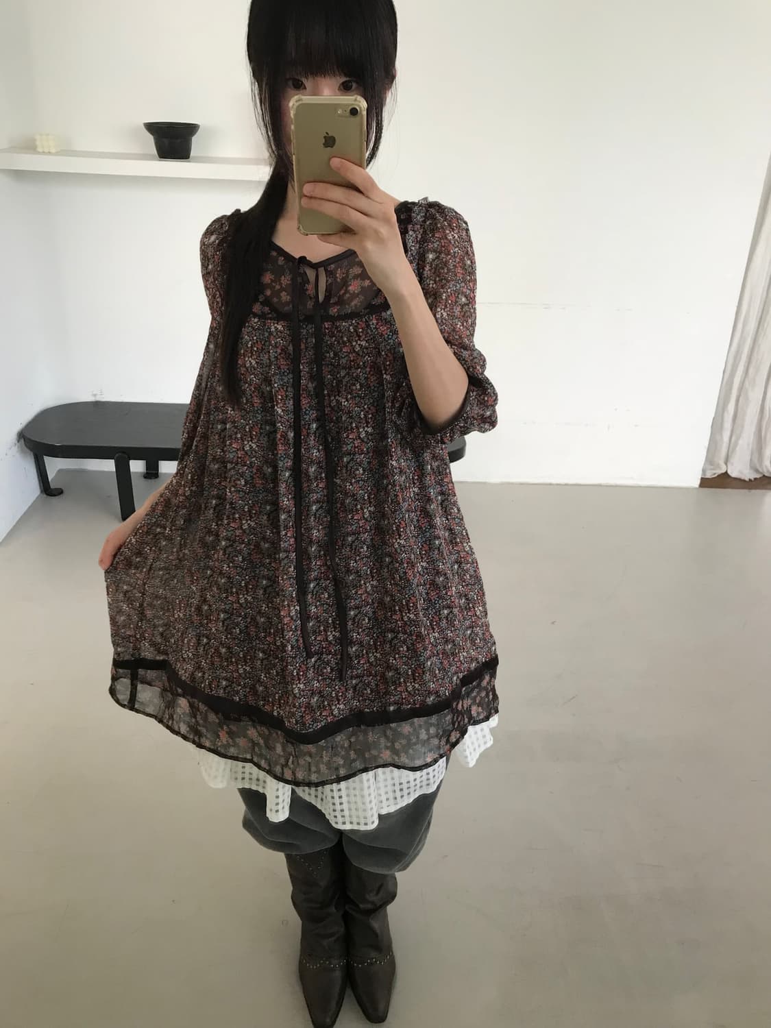 vintage pattern one-piece 상품이미지1