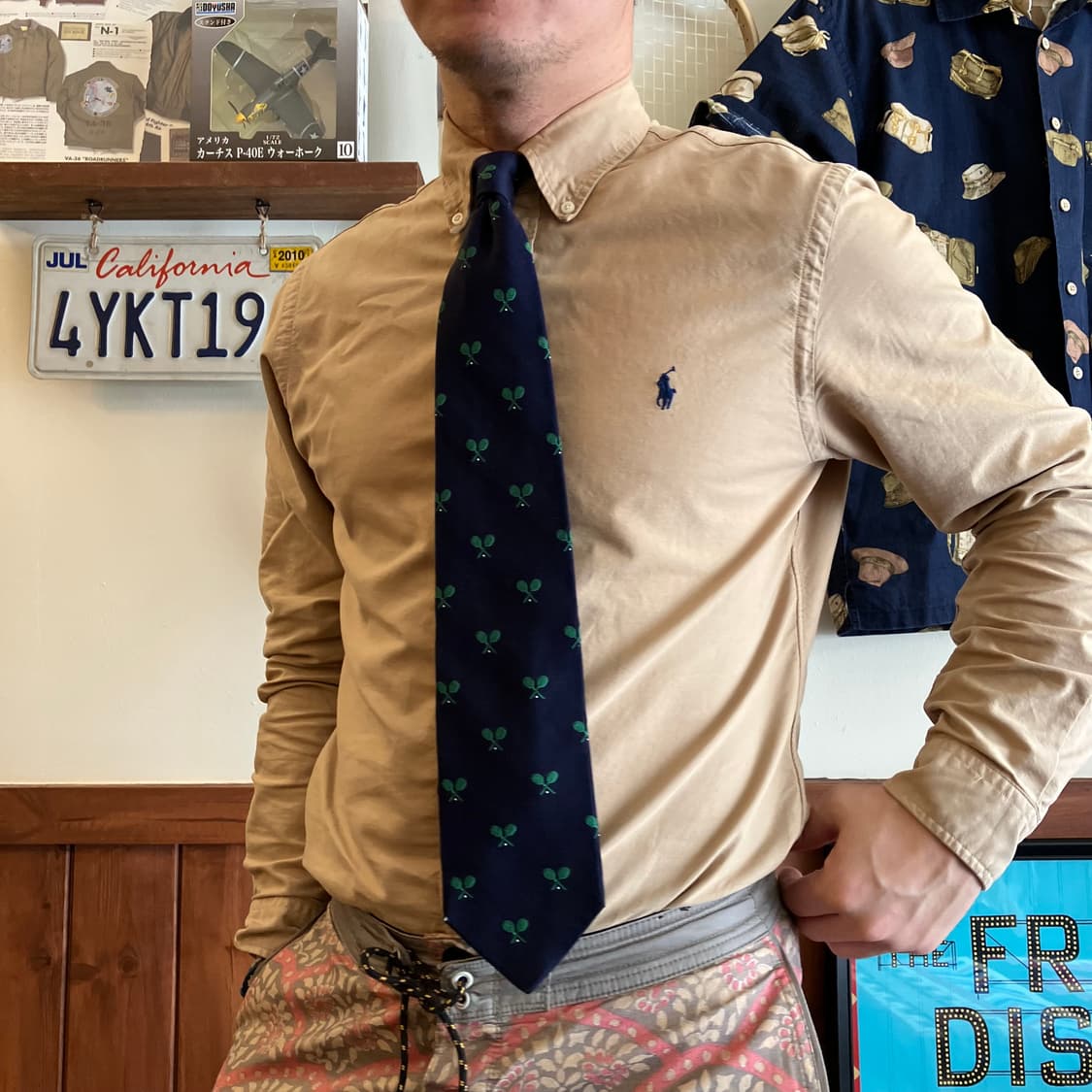 브룩스 브라더스 컨트리 클럽 테니스 자수 실크타이 상품이미지8