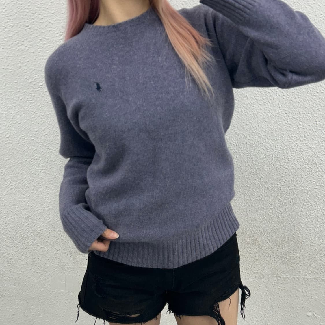 폴로 랄프로렌 네이비포니 애쉬퍼플 니트 80 상품이미지1