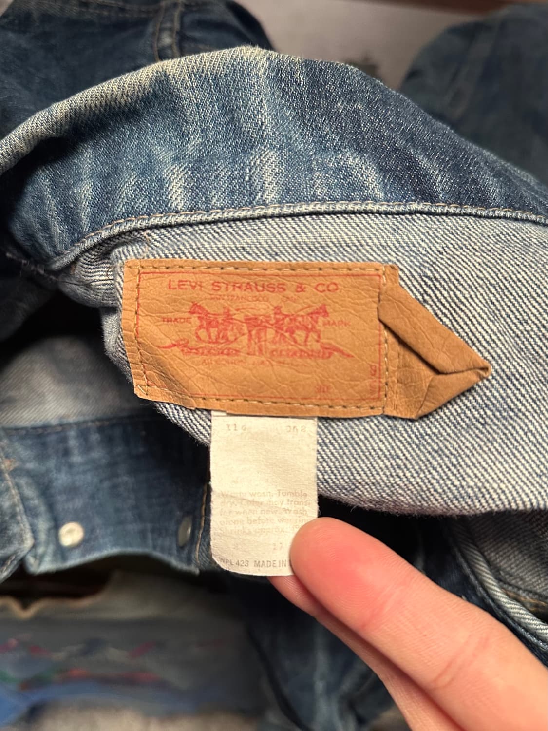 80s USA 빈티지 리바이스 3rd 3세대 데님 자켓 상품이미지8