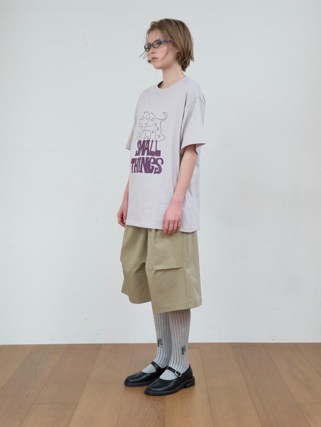 새상품) 마조네 스몰띵즈 그래픽 티셔츠 그레이 OS 상품이미지3