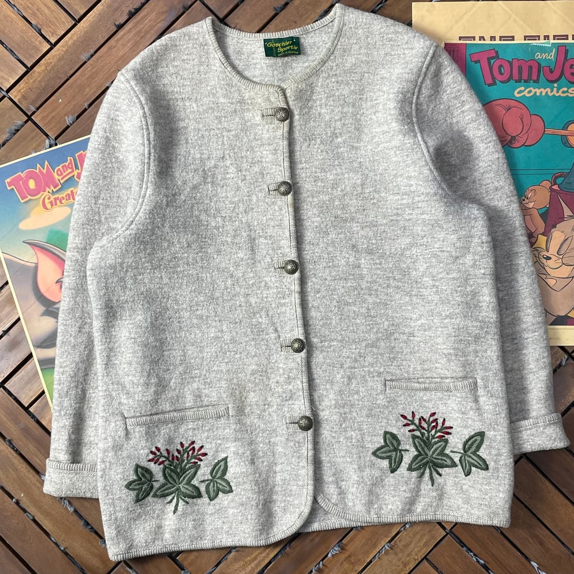 [XL]90’s 오스트레일리아 자수 울 가디건 상품이미지10