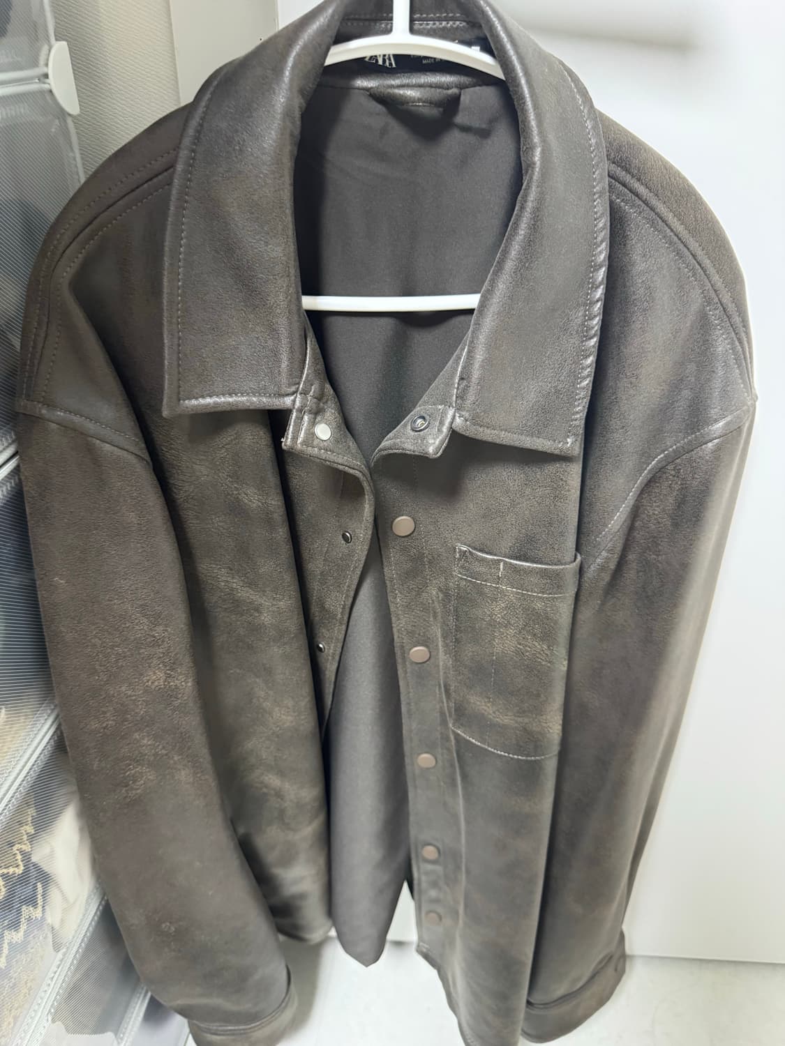 자라 가죽셔츠 가죽자켓 보세 빈티지 상품이미지1