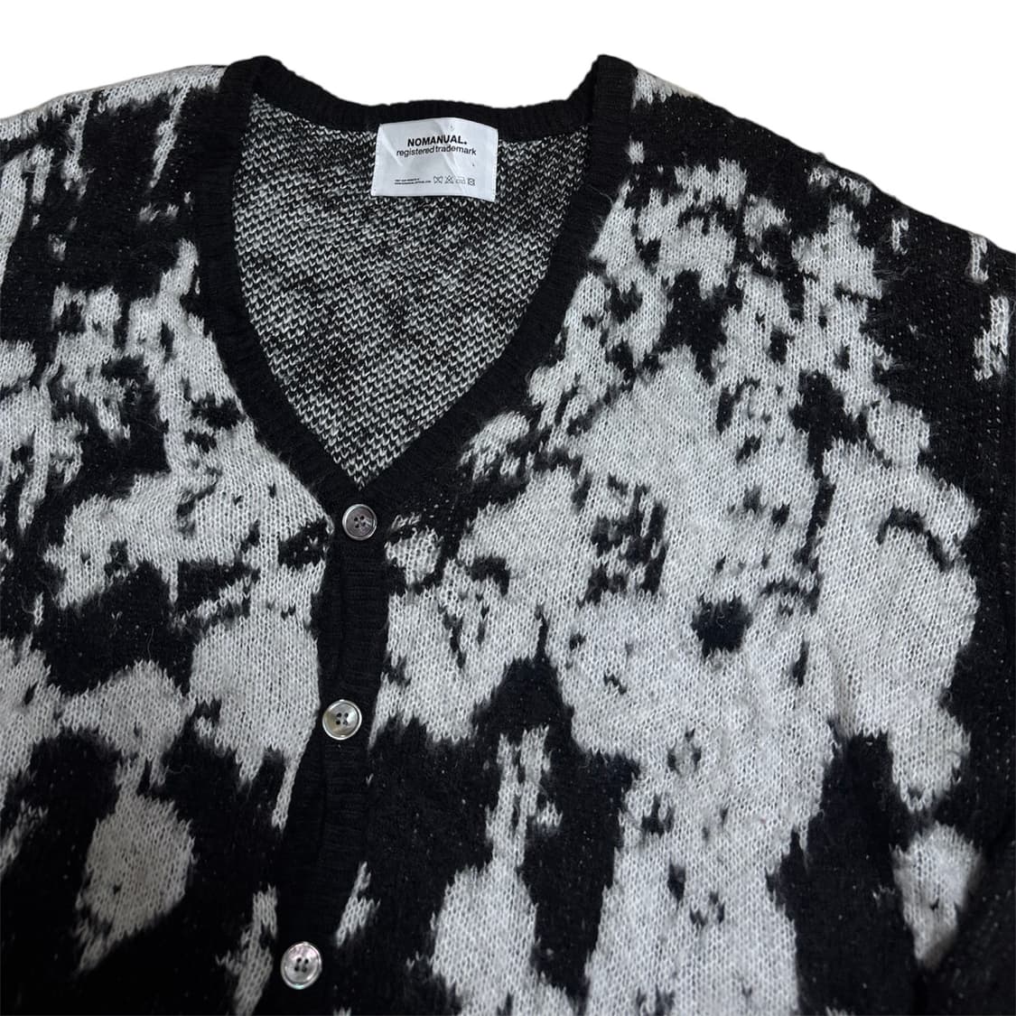 노매뉴얼 헤어리 가디건 블랙 상품이미지3