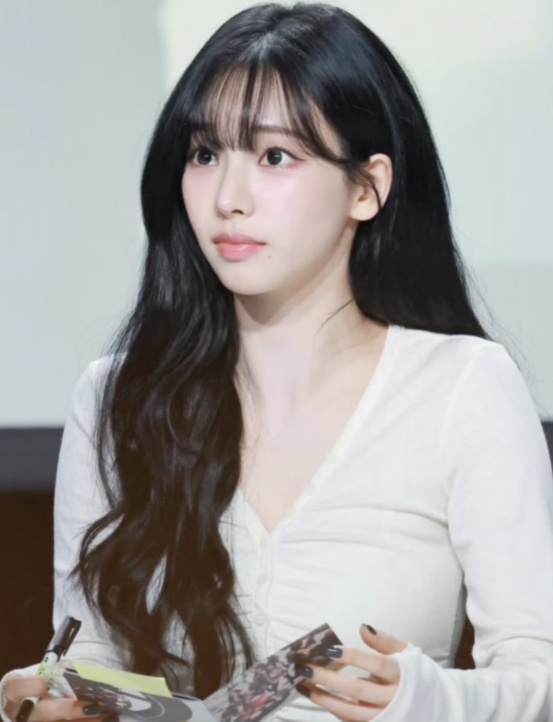 Nina Button Lace Long Sleeve Top (Ivory) 상품이미지4