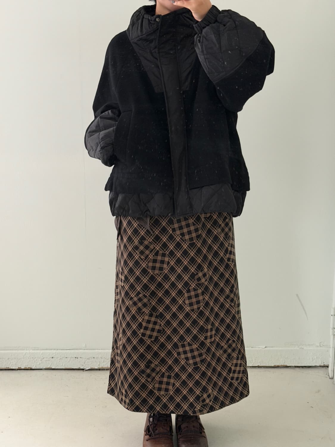 일본빈티지 울 패딩 셔링 자켓 상품이미지2