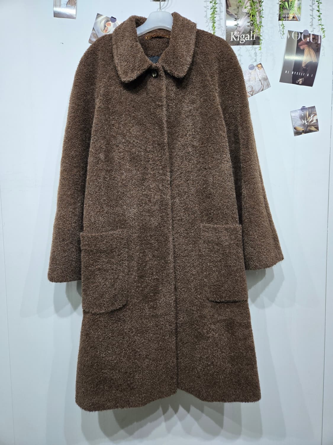 아이그너 브라운 털 코트 빈티지 스타일 상품이미지1