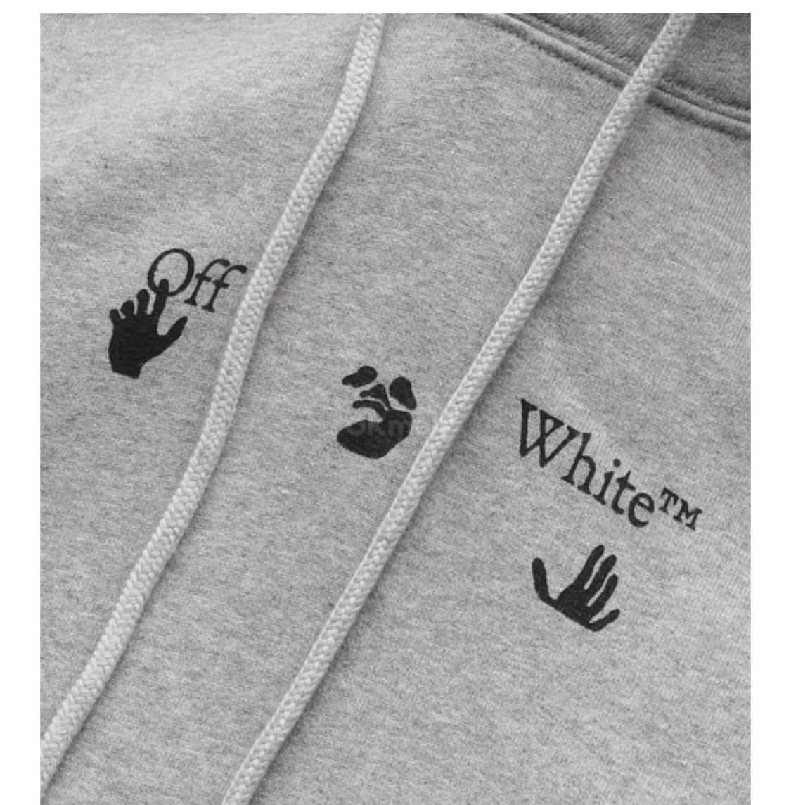 (XL) 오프화이트 off white 네거티브 마크 후드티 상품이미지3