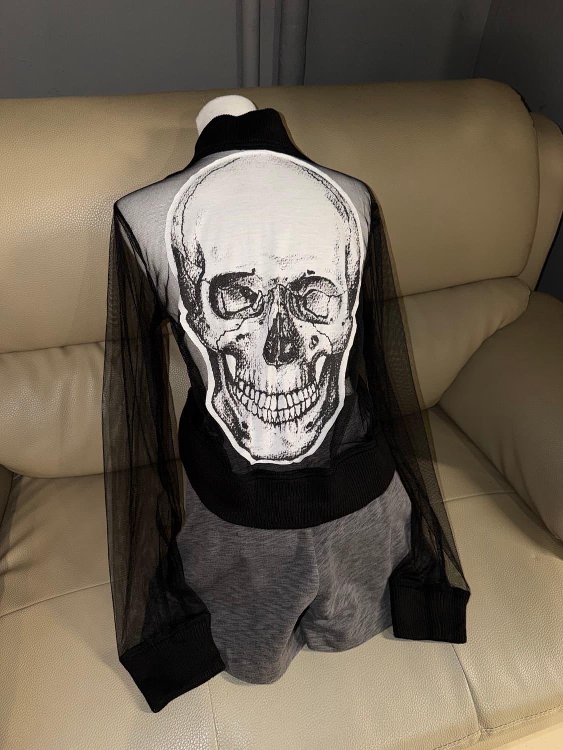 Glad news back skull see-through jk 상품이미지1