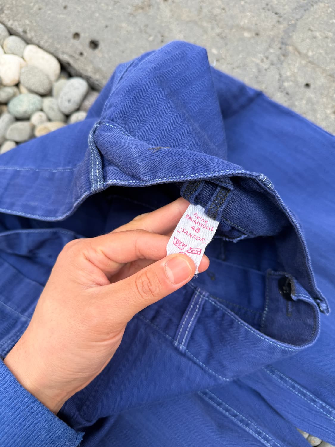 OLD VINTAGE WASHED NAVY HBT 헤링본 프렌치워크팬츠 상품이미지7