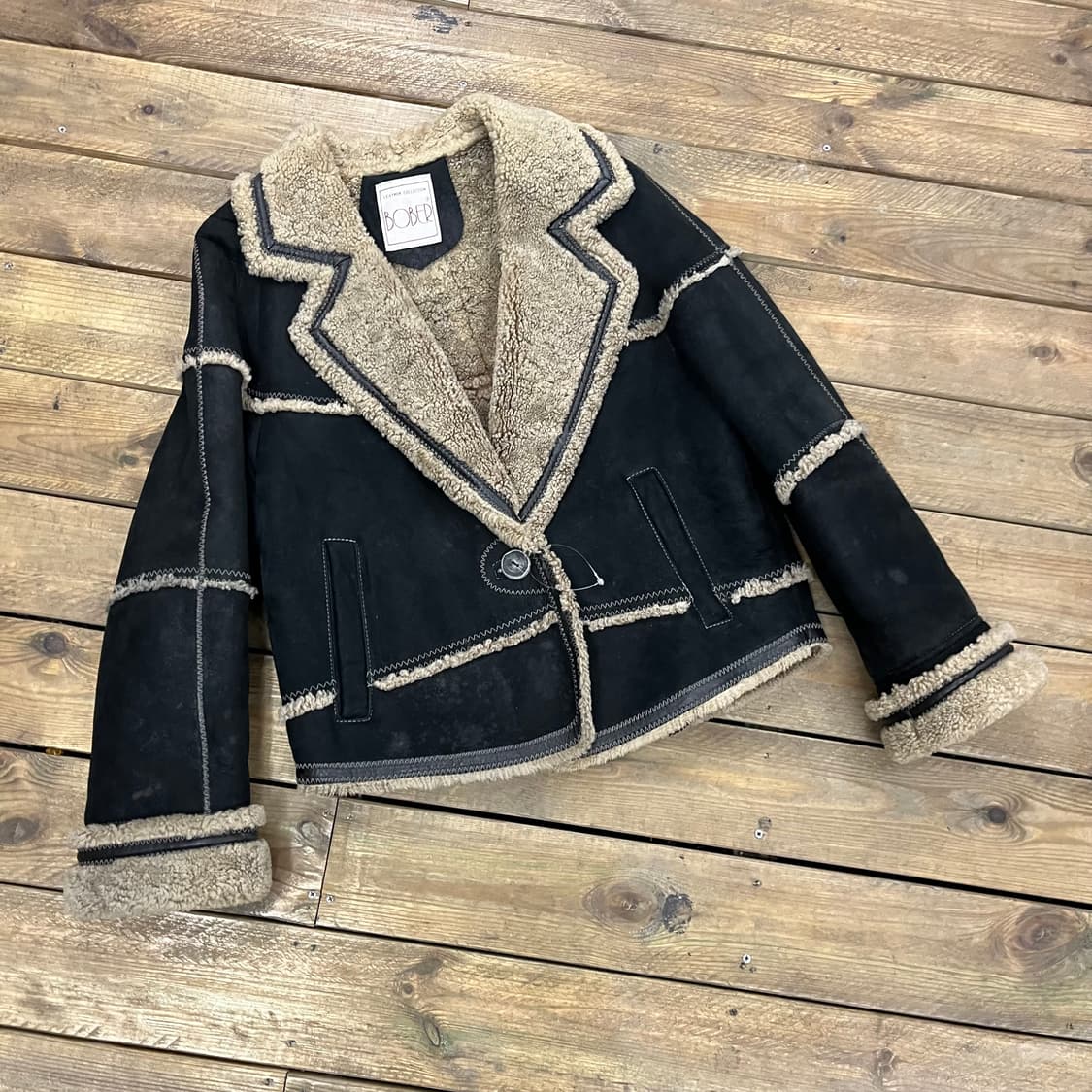 1990S 무스탕 양가죽 양털 빈티지 상품이미지1