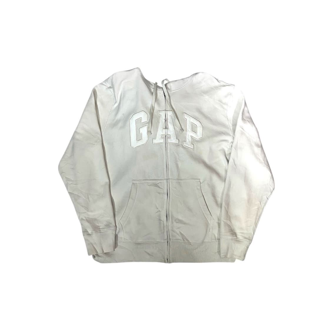 갭 GAP 화이트 빅 로고 후드집업 XL 상품이미지5