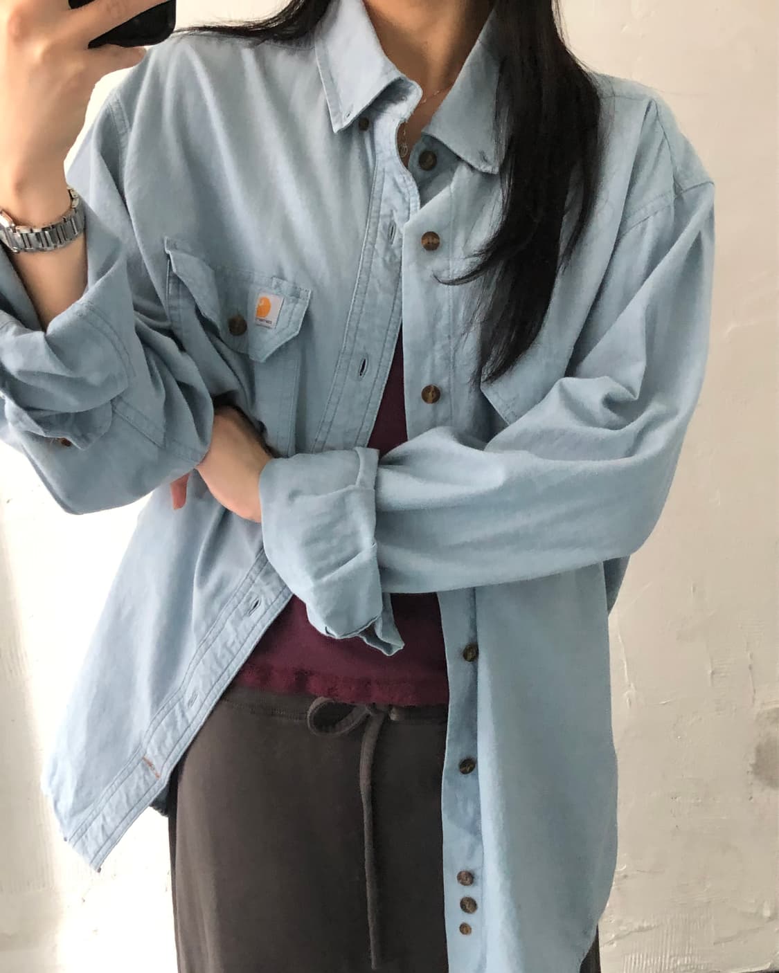 Carhartt 칼하트 포켓 데님 셔츠 상품이미지3