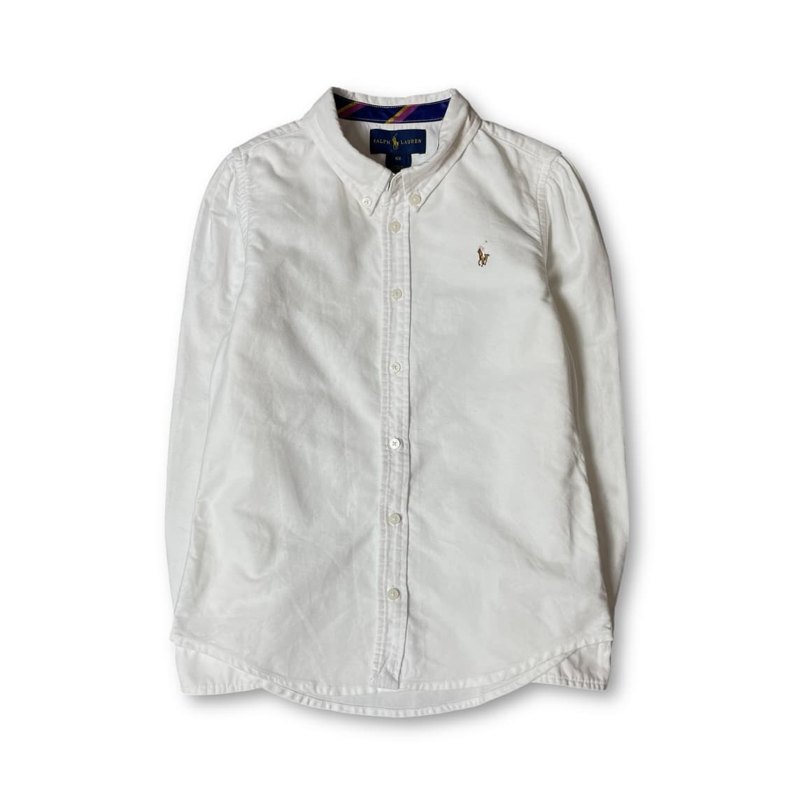 폴로랄프로렌 키즈 화이트 클래식 긴팔 셔츠 6X 상품이미지1