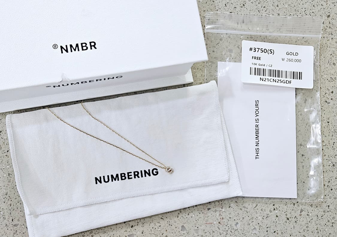 넘버링 10k 이니셜 골드 목걸이 [정품/택포함] 상품이미지2