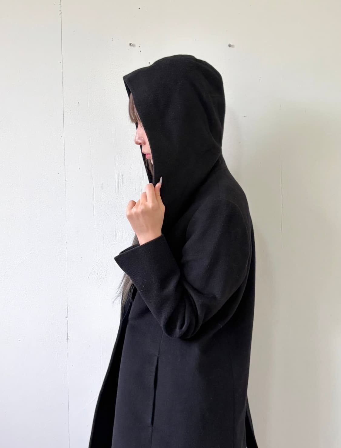 23 로로피아나 헤리티지 블랙 울 코트 상품이미지7