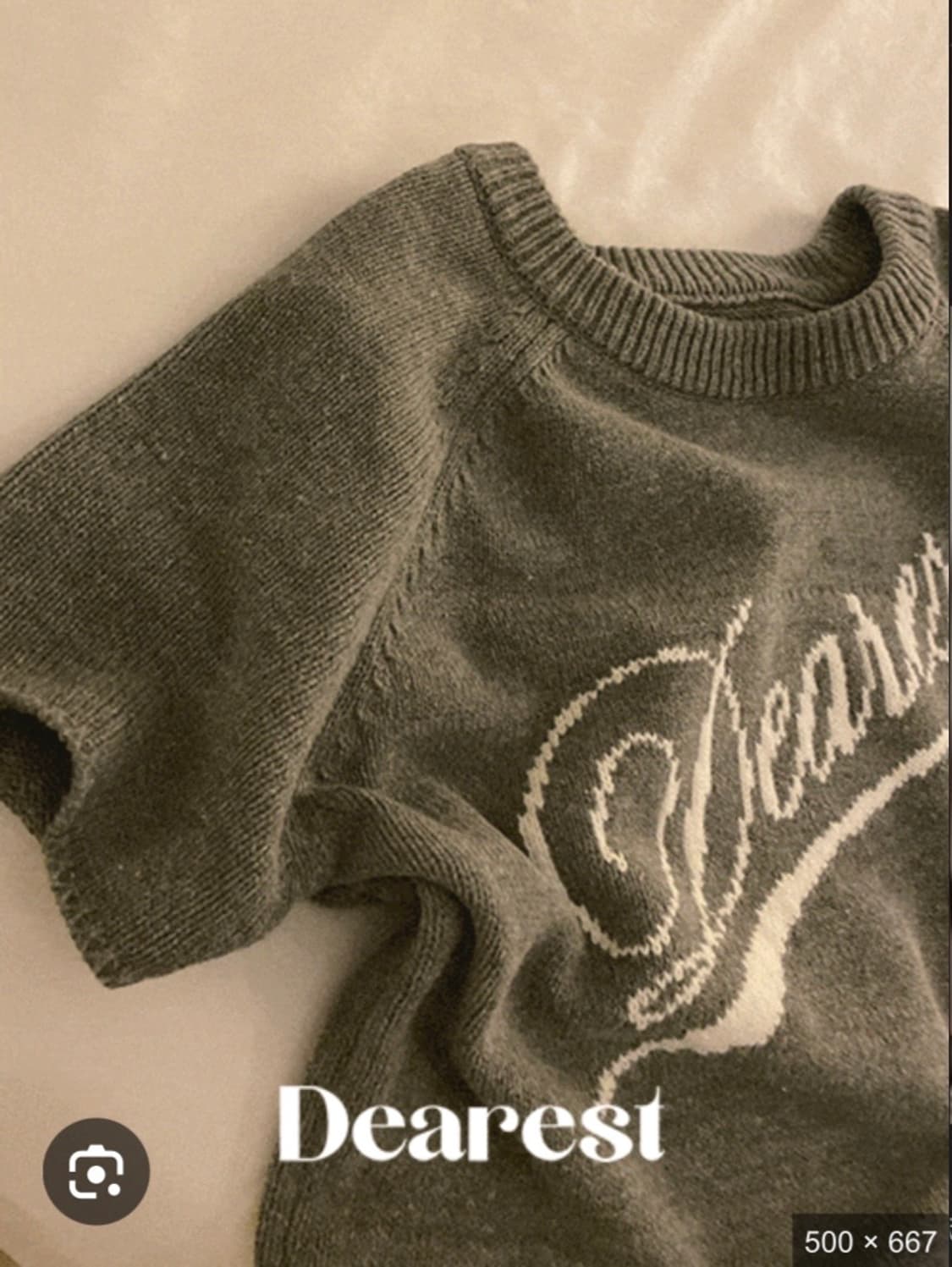 메이비베이비 디어리스트 Terrace 반팔 니트 그레이 상품이미지6