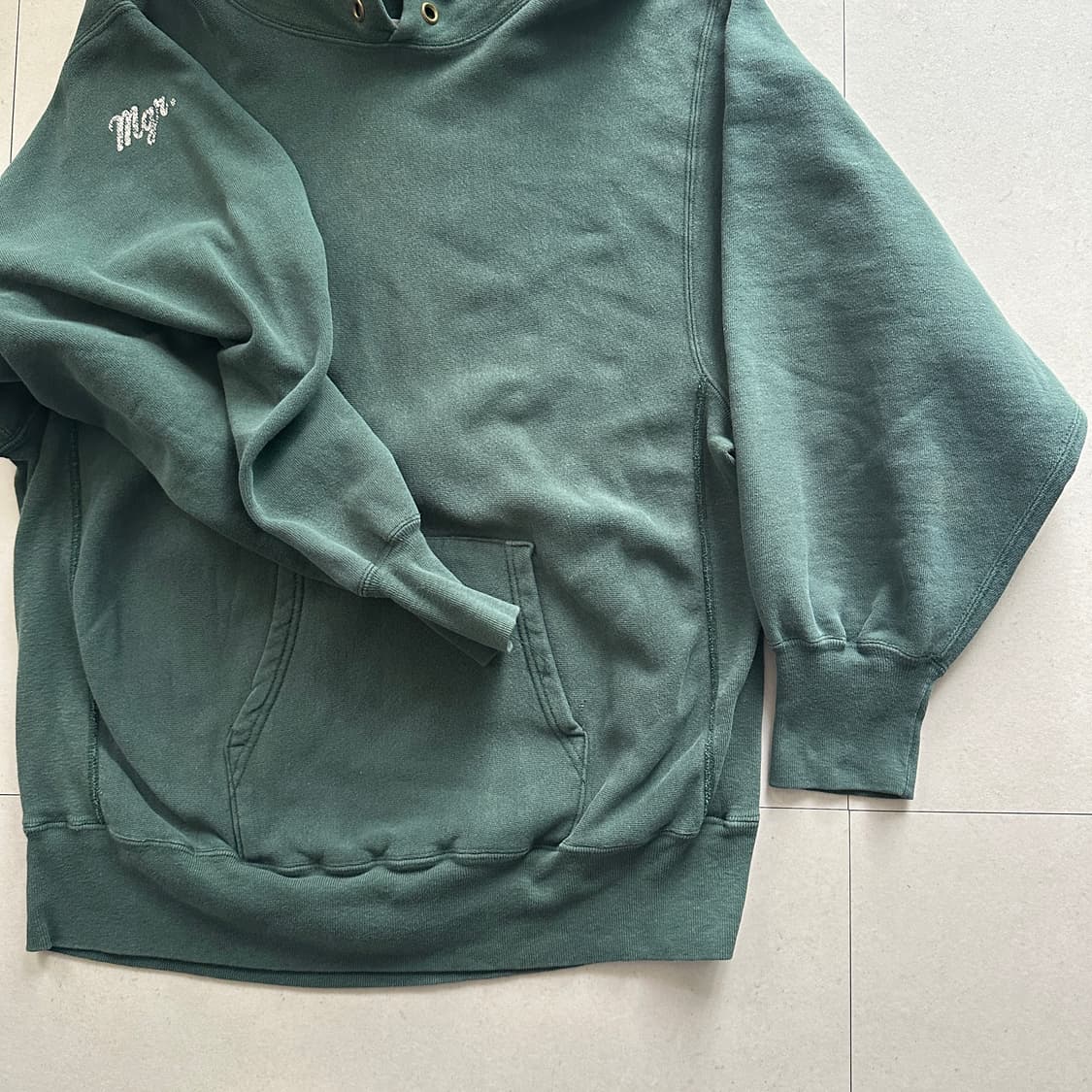 80s 챔피온 블랭크 리버스위브 후드티 XL  상품이미지4