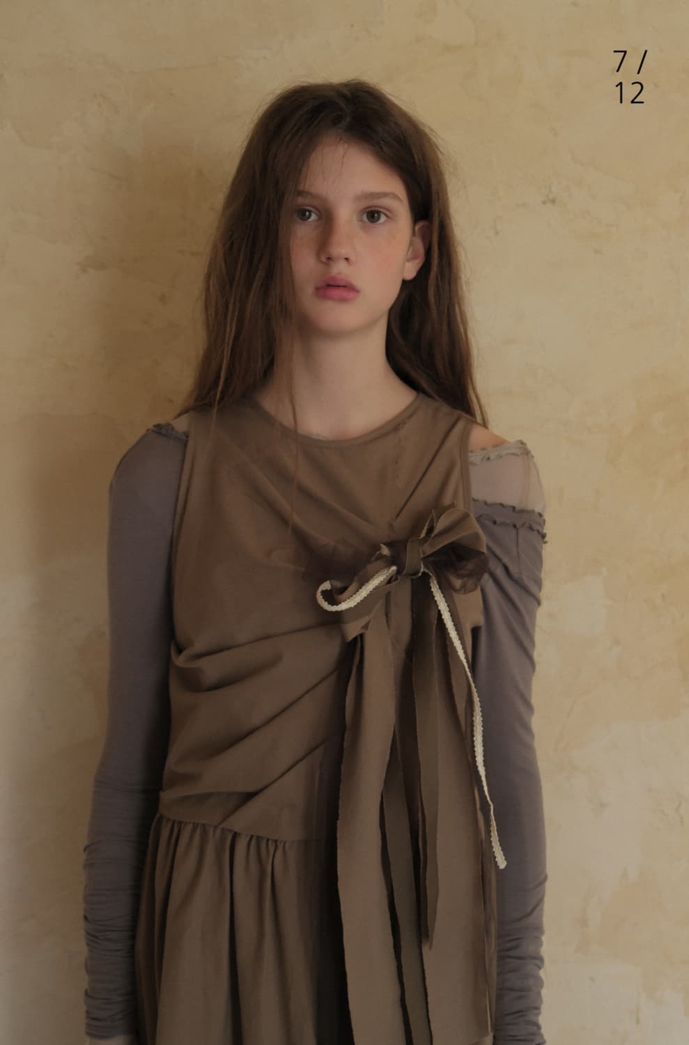 플레따 Ribbon Sleeveless Dress 모카 상품이미지4