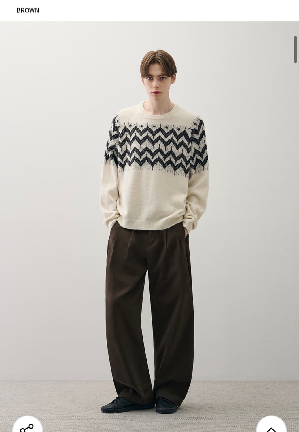 (L) 드로우핏 아크 세미 벌룬 치노 팬츠 [BROWN] 판매 상품이미지3