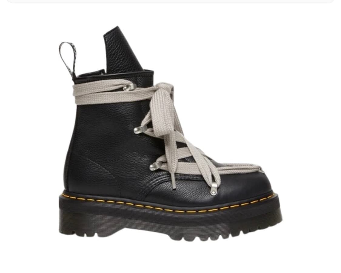 닥터마틴 x 릭 오웬스 1460 RO 레더 레이스 업 플랫폼 부츠 블랙 상품이미지1